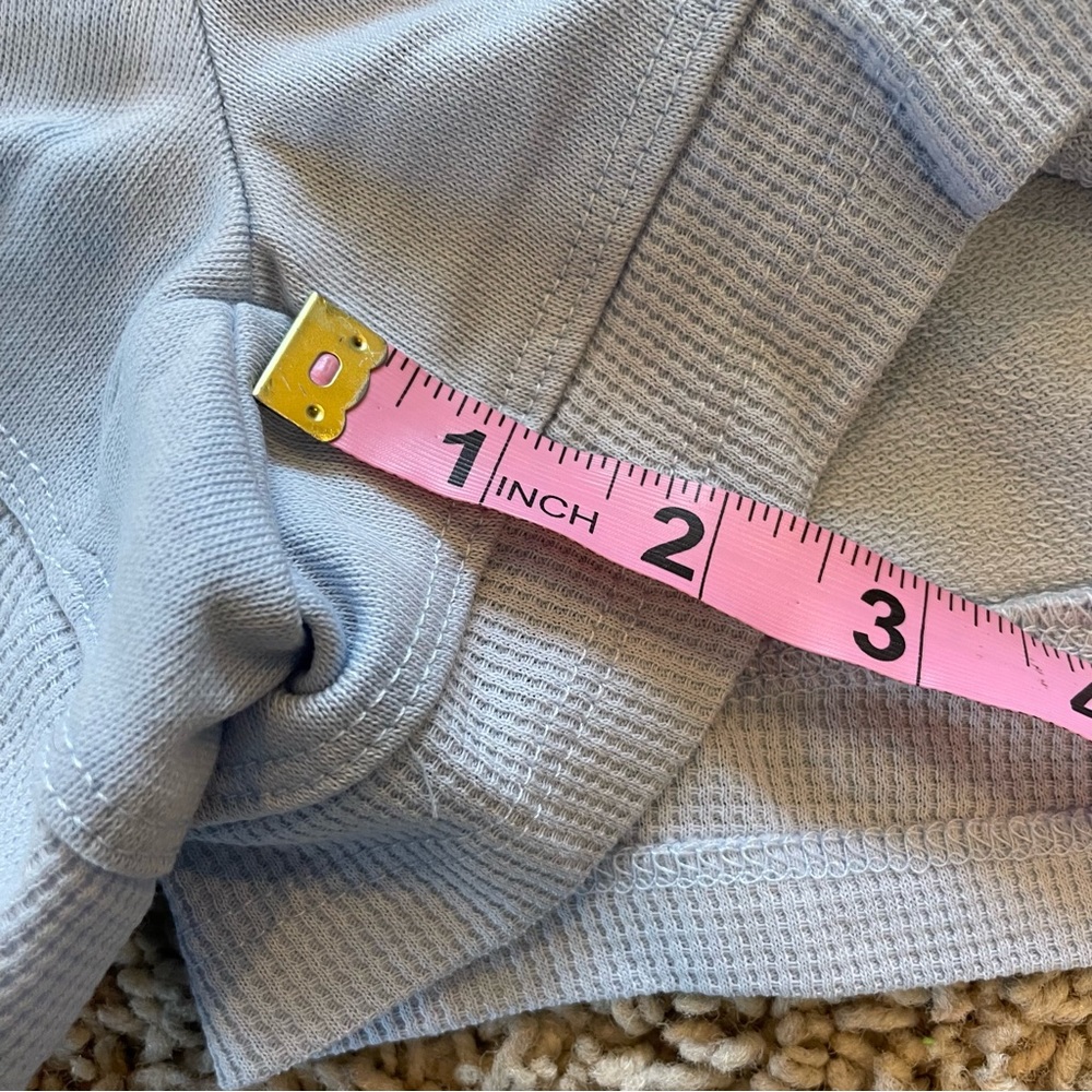 PJ Salvage Tank Short Sleep Lounge Set Thermal Waffle Light Blue Size Med Large - Picture 9 of 11